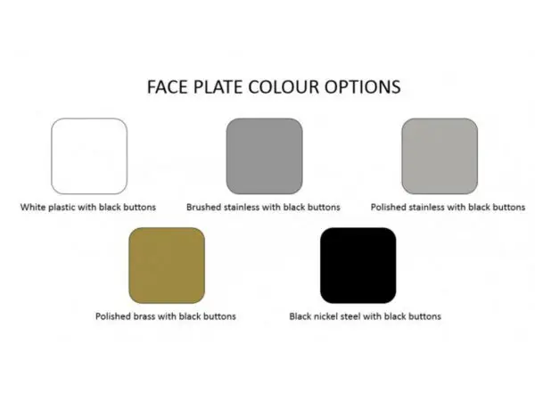 Rako RCS-02 2-Button Classic Panel with Screwless plate fixing Cover Plate Options