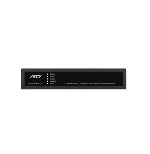 RTI Control AMP-4-125 - 4 Channel 125W 8Ω, 2 Channel 70/100V 250W DSP Matrix Amplifier