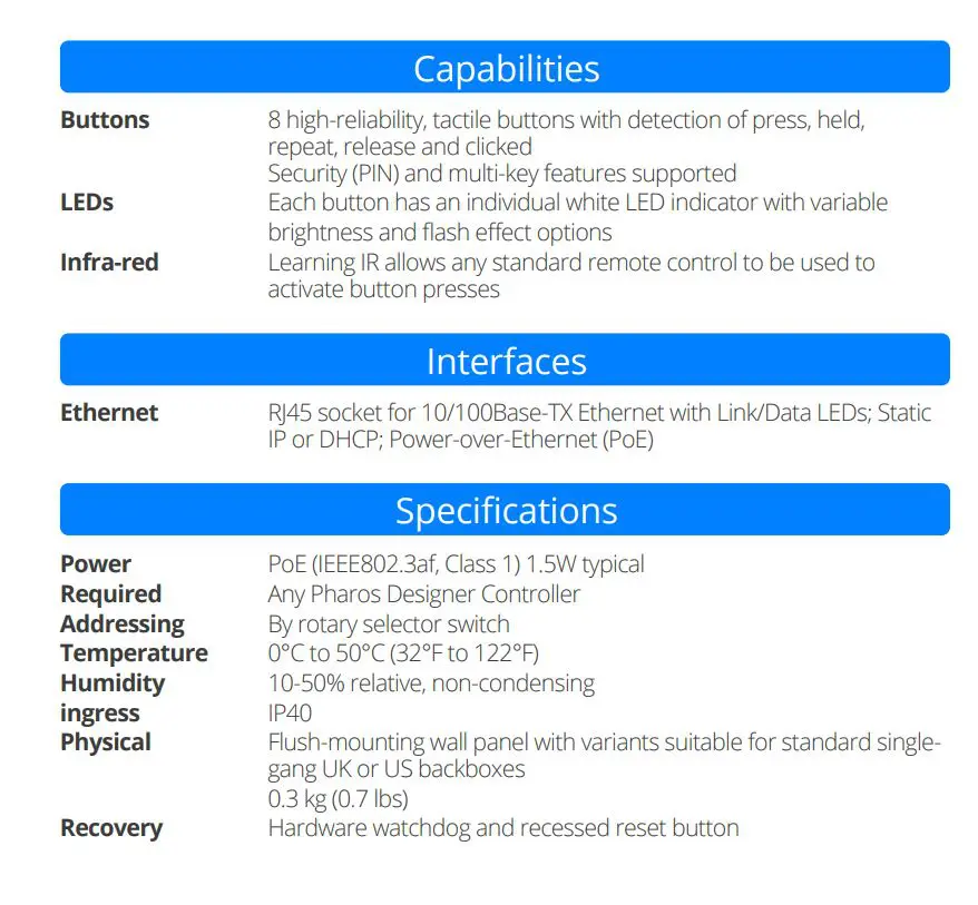 Pharos Controls BPS 8-button station - Image 6