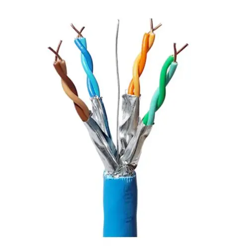 ICE Network Cable Cat 7 LSZH Cable 10Gig 23AWG 4 Pair Solid Shielded 1000 Feet