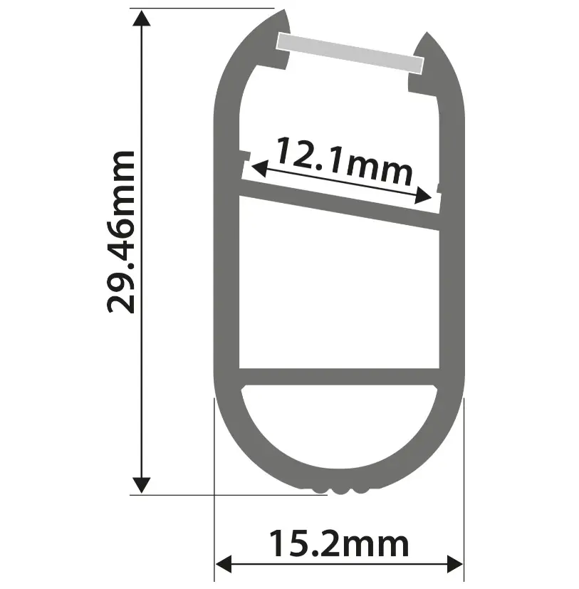 Aluminium Channel Profile Extrusion For LED Ribbon/Tape