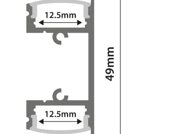 Aluminium Channel Profile Extrusion For LED Ribbon/Tape
