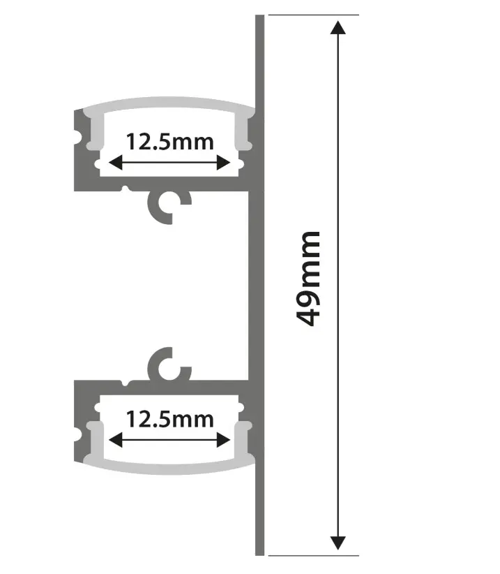 Aluminium Channel Profile Extrusion For LED Ribbon/Tape