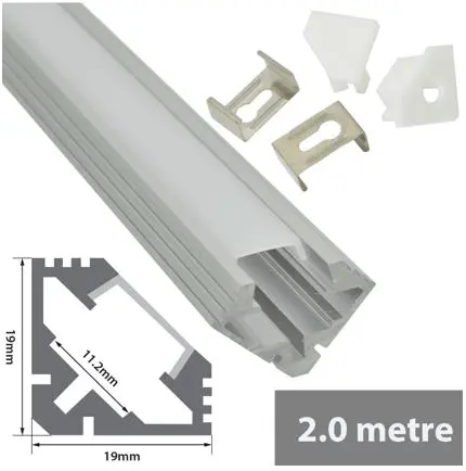PC04 - 2M Aluminium Channel Profile For LED Ribbon/Tape