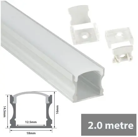 PC06 - 2M Aluminium Channel Profile For LED Ribbon/Tape