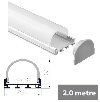 PC17 - 2M Aluminium Channel Profile For LED Ribbon/Tape