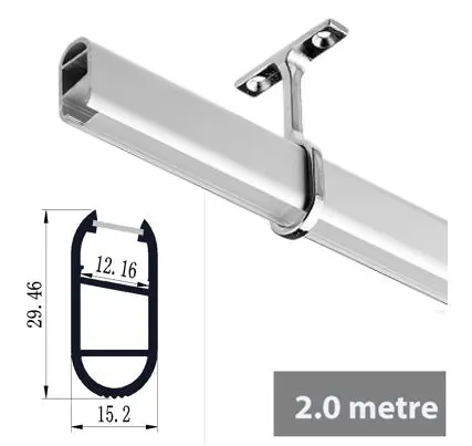 PC20 - 2M Aluminium Channel Profile For LED Ribbon/Tape