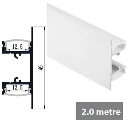 PC21 - 2M Aluminium Channel Profile For LED Ribbon/Tape