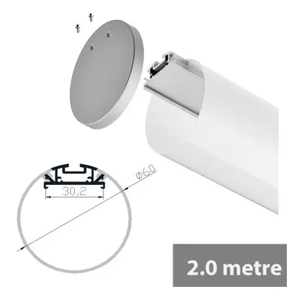 PC09 - 2M Aluminium Channel Profile For LED Ribbon/Tape
