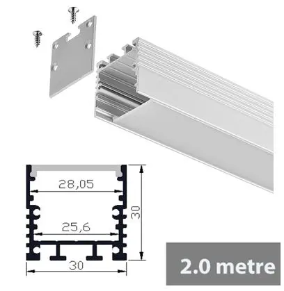 PC11 - 2M Aluminium Channel Profile For LED Ribbon/Tape