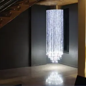 2M Fibre Optic Circular Chandelier