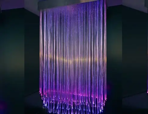 2M Fibre Optic Corona Rectangular Chandelier – Small