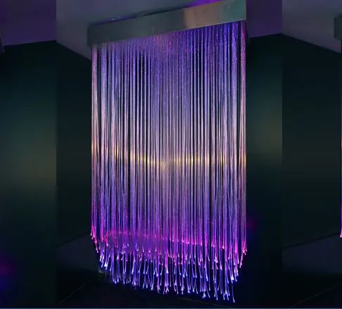 2Metre UFO Fibre Optic Corona Rectangular Chandelier – Small