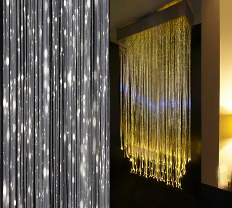 2Metre UFO Fibre Optic Corona Rectangular Chandelier – large