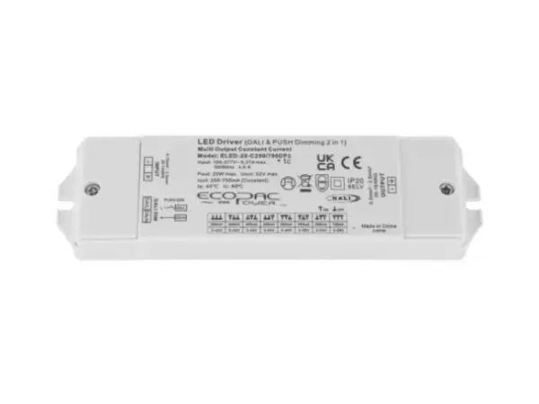 ELED-20-C250/700DP2 DALI2 Dimmable Constant Current LED Driver