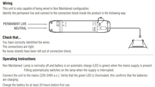 Emergency SightPRO Downlight 2W 6500K - Image 2