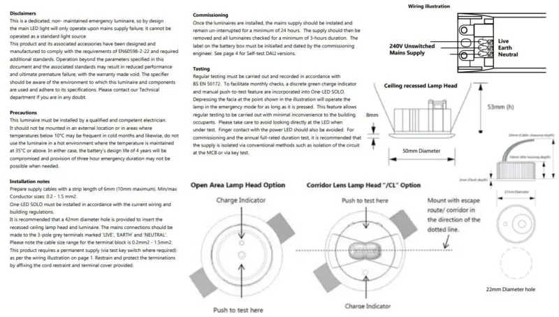 One-Lux ONE-LED SOLO™ OLS Non-Maintained Emergency - Image 4