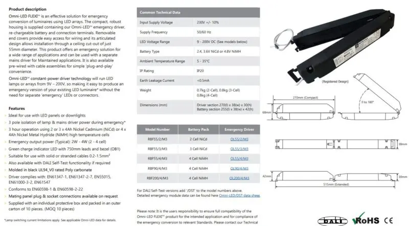 Omni-LED FLEXI RBF Articulated LED Remote Box Emergency - Image 2