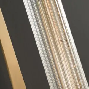 DEC001 Art Deco Brass Style Glass Wall Light - Image 5