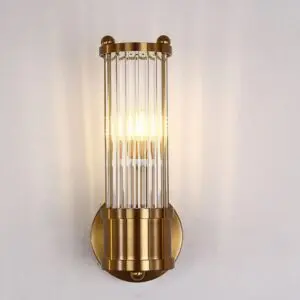 DEC002 Art Deco Brass Style Glass Wall Light