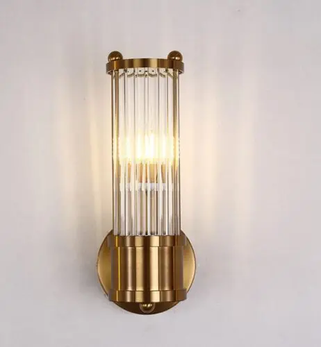 DEC002 Art Deco Brass Style Glass Wall Light