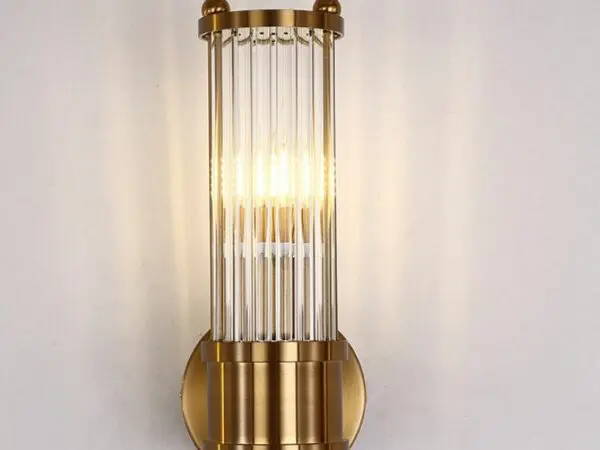 DEC002 ART DECO BRASS STYLE GLASS WALL LIGHT