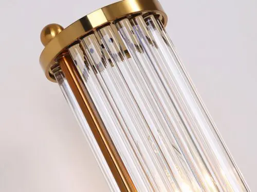 DEC002 Art Deco Brass Style Glass Wall Light