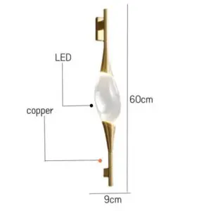 DEC005 Art Deco Brass Style K9 Crystal Wall Light - Image 2