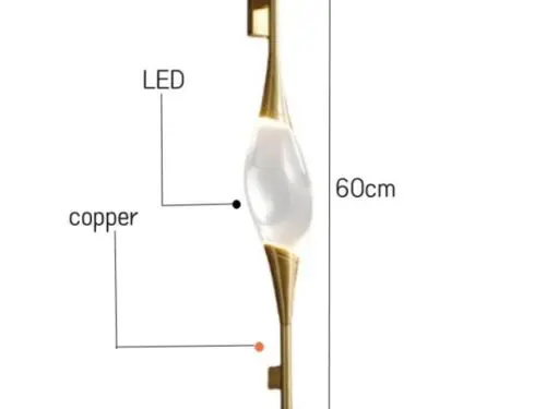 DEC005 Art Deco Brass Style K9 Crystal Wall Light