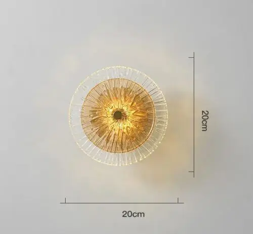 DEC006 Art Deco Brass Style Glass Wall Light - Image 3