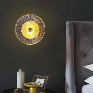 DEC006 Art Deco Brass Style Glass Wall Light