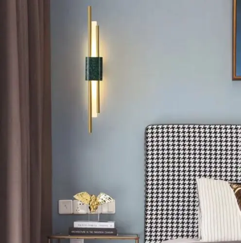 DEC008 Art Deco Brass Style 4 Piece Wall Light