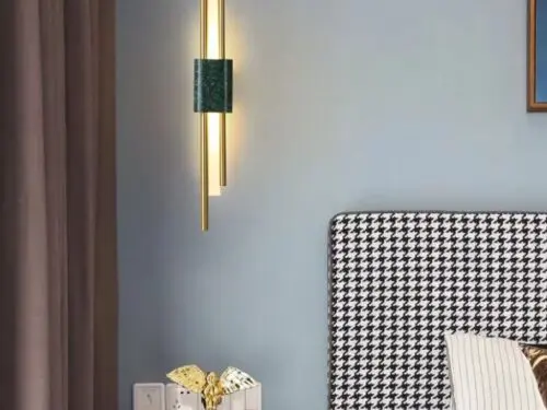 DEC008 Art Deco Brass Style 4 Piece Wall Light