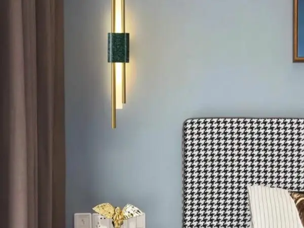 DEC008 ART DECO BRASS STYLE 4 PIECE WALL LIGHT