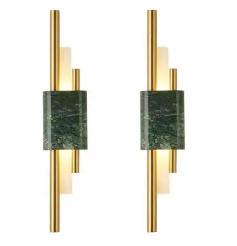 DEC008 Art Deco Brass Style 4 Piece Wall Light - Image 2