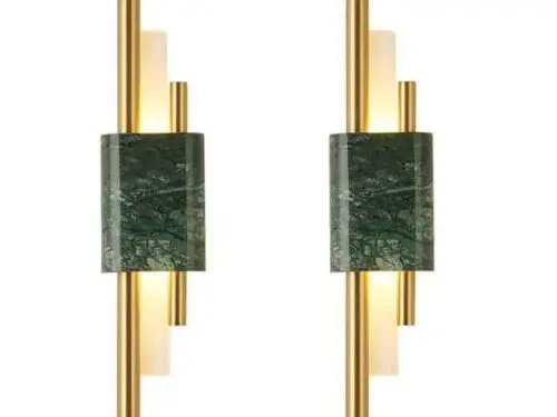 DEC008 Art Deco Brass Style 4 Piece Wall Light