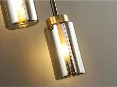 DEC009 Art Deco Brass Style Glass Wall Light - Image 5
