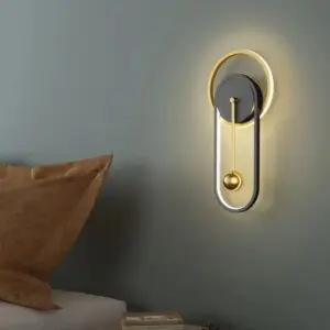 DEC010 Art Deco Brass Style Glass Wall Light
