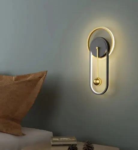 DEC010 Art Deco Brass Style Glass Wall Light