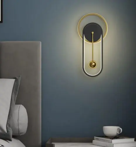 DEC010 Art Deco Brass Style Glass Wall Light - Image 2