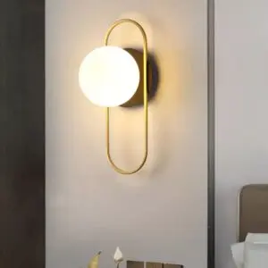 DEC011 Art Deco Brass Style Glass Wall Light
