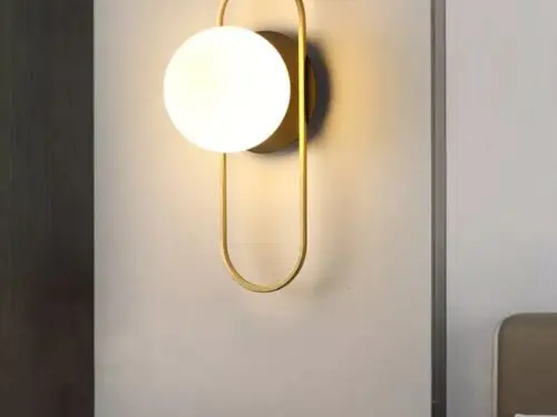 DEC011 Art Deco Brass Style Glass Wall Light