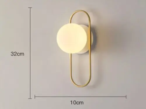 DEC011 Art Deco Brass Style Glass Wall Light