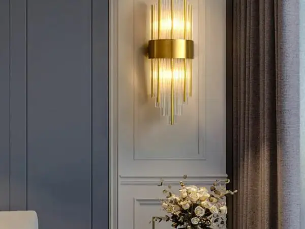 DEC012 ART DECO BRASS STYLE GLASS WALL LIGHT