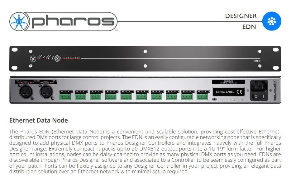 Pharos Designer EDN Ethernet Data Node