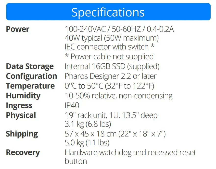 Pharos Designer LPCX Lighting Playback Controller - Image 6
