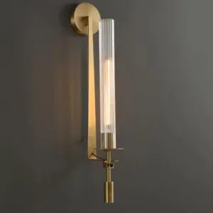 DEC001 Art Deco Brass Style Glass Wall Light