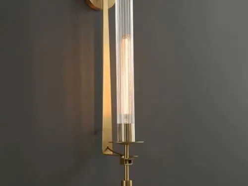 DEC001 Art Deco Brass Style Glass Wall Light