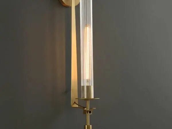 DEC001 ART DECO BRASS STYLE GLASS WALL LIGHT