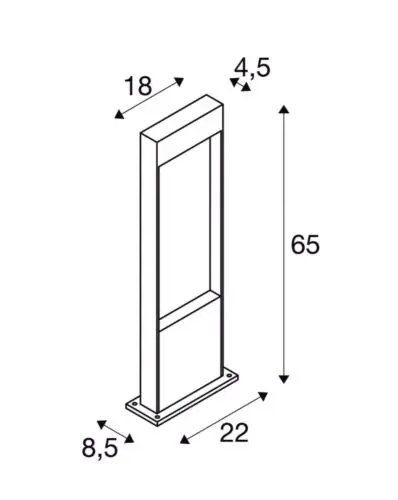 FLATT POLE 65 Outdoor LED Floor Stand 3000K IP65 Anthracite - Image 3